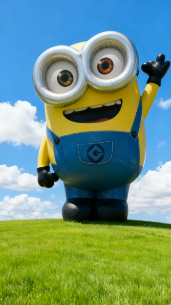 卡通小黃人雕塑 (9)