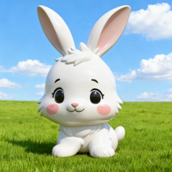 玻璃鋼卡通兔子雕塑