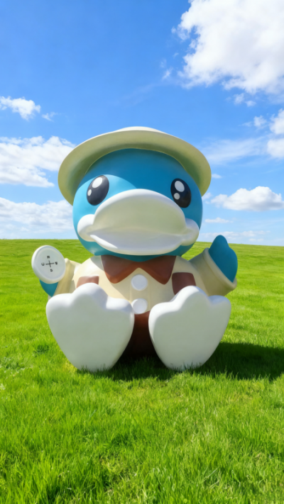 玻璃鋼卡通鴨子雕塑 (3)