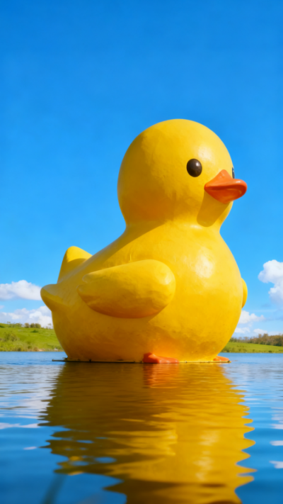 玻璃鋼小黃鴨雕塑 (2)