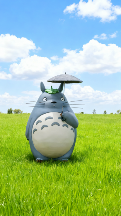 玻璃鋼龍貓雕塑 (4)