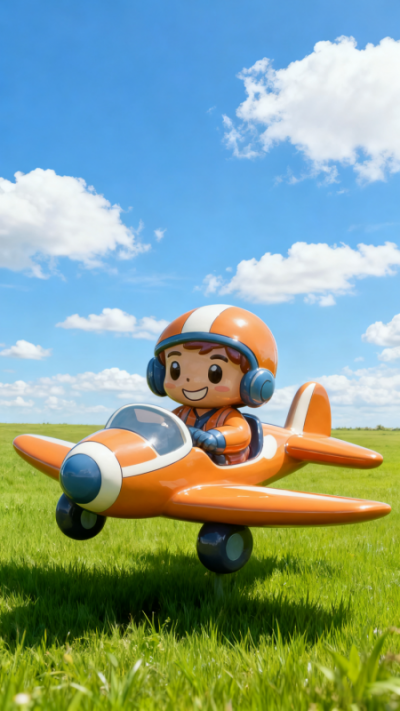 玻璃鋼飛行員雕塑 (8)