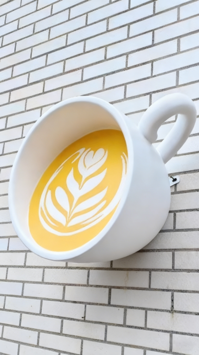 咖啡店墻面裝飾咖啡杯子雕塑 (4)