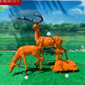 玻璃鋼仿真梅花鹿組合3