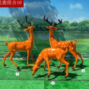玻璃鋼仿真梅花鹿組合10