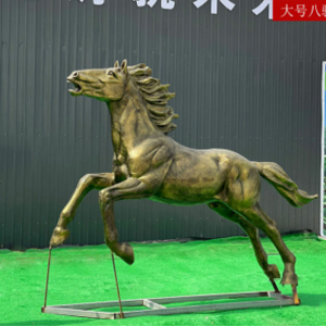 仿銅八駿馬5 玻璃鋼