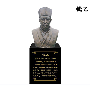 錢乙玻璃鋼仿銅半身像 名醫(yī)