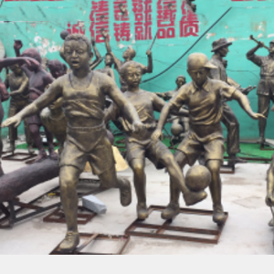 踢足球雕塑 玻璃鋼體育運動人物