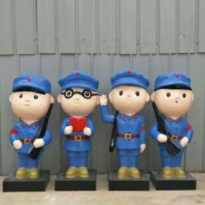 卡通紅軍 玻璃鋼