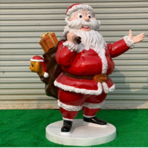 背禮物圣誕老人 玻璃鋼