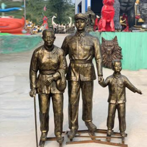 紅軍 玻璃鋼仿銅