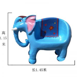 玻璃鋼彩繪大象座椅