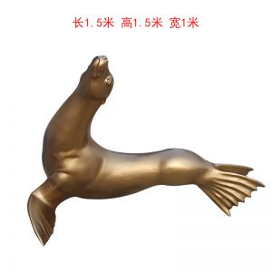 仿銅海豚玻璃鋼拋光