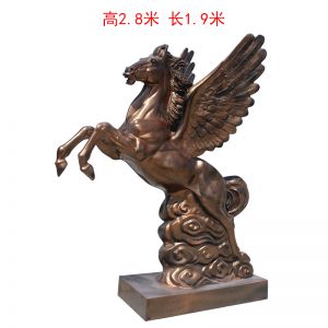 玻璃鋼仿銅云彩飛天馬