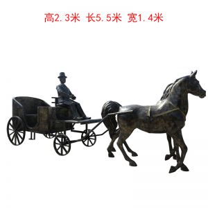 仿銅玻璃鋼歐式馬拉車