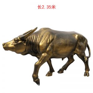 站立仿銅水牛玻璃鋼