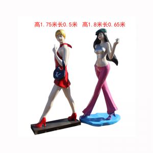 玻璃鋼購物人物