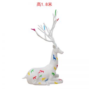 長角臥鹿 玻璃鋼