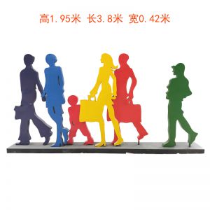 購物人物玻璃鋼