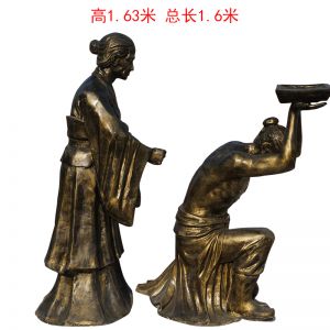 成語(yǔ)典故玻璃鋼仿銅岳母刺字人物