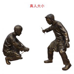 玻璃鋼仿銅打陀螺兒童