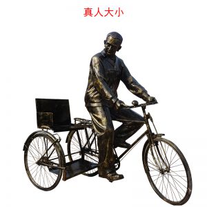 騎車人物玻璃鋼