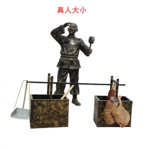 叫賣人物玻璃鋼仿銅