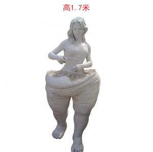 玻璃鋼健身女人雕塑