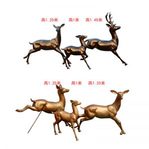 仿銅跳鹿 玻璃鋼