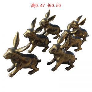 玻璃鋼仿銅兔子
